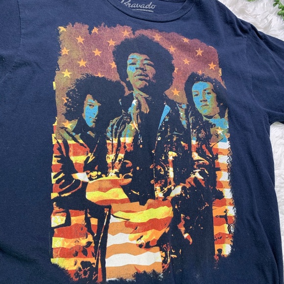 SOLD Jimmy Hendrix Fringe Short Sleeve Band Tee - Picture 4 of 7